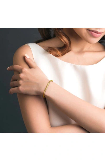 Delmar 14k Yellow Gold Rope Chain Bracelet In Gold