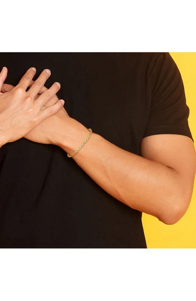 Delmar 14k Yellow Gold Rope Chain Bracelet In Gold