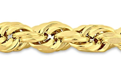 Delmar 14k Yellow Gold Rope Chain Bracelet In Gold
