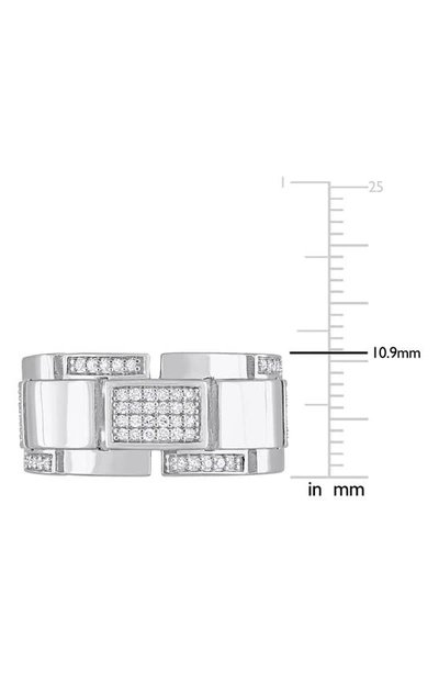 Delmar Diamond Ring In Silver