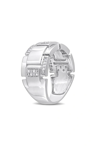 Delmar Diamond Ring In Silver