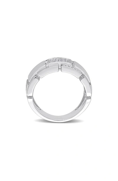 Delmar Diamond Ring In Silver