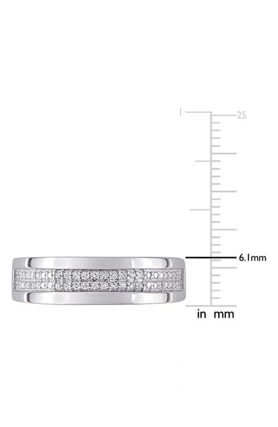 Delmar Diamond Band Ring In Silver