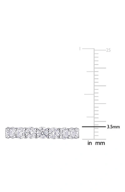 Delmar Lab Created Moissanite Band Ring In White