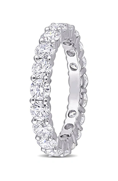 Delmar Lab Created Moissanite Band Ring In White