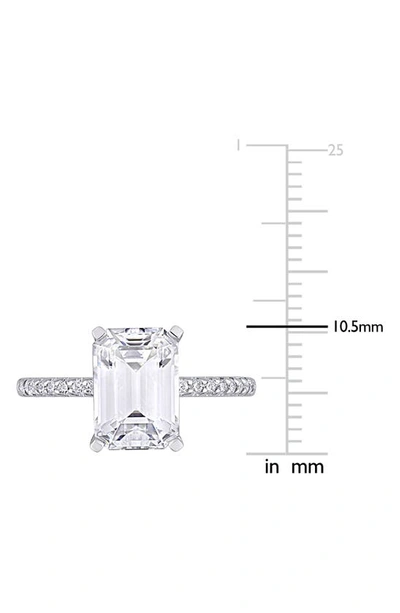 Delmar 10k White Gold Created Moisannite Engagement Ring In White