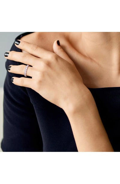 Delmar Lab Created Moissanite Band Ring In White
