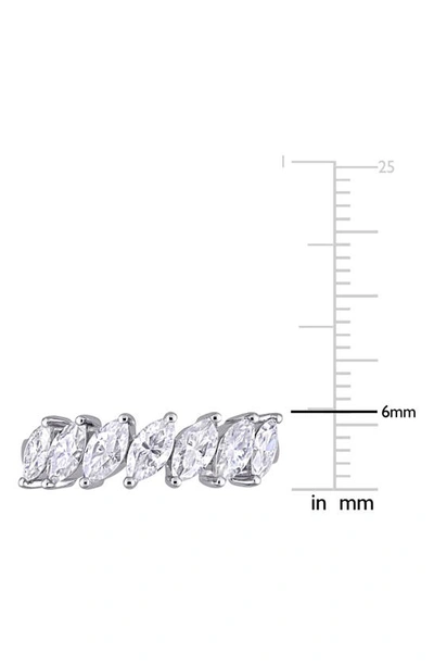 Delmar Marquise Cut Lab Created Moissanite Ring In White