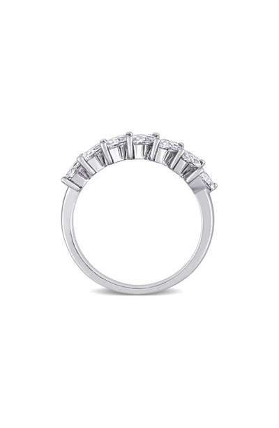Delmar Marquise Cut Lab Created Moissanite Ring In White