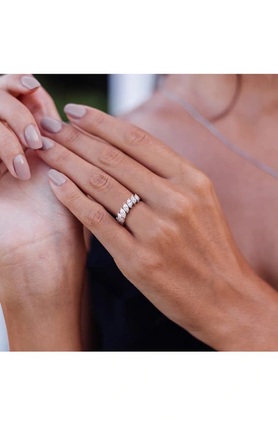 Delmar Marquise Cut Lab Created Moissanite Ring In White