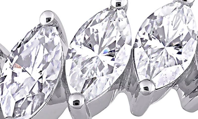 Delmar Marquise Cut Lab Created Moissanite Ring In White