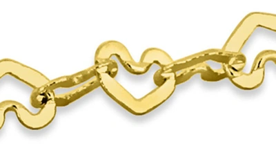 Shop Delmar Heart Link Bracelet In Gold
