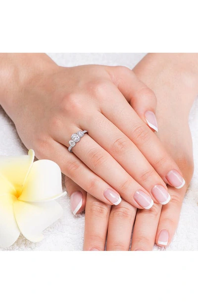 Delmar Emerald Cut Lab Created Moissanite Ring In Silver