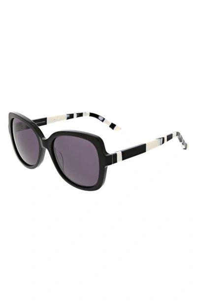 Shop Oscar De La Renta 54mm Butterfly Sunglasses In Tort