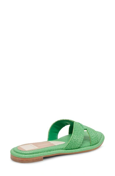 Shop Dolce Vita Atomic Slide Sandal In Seaglass Raffia
