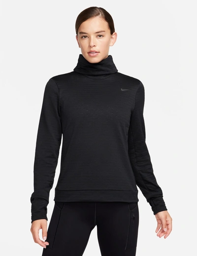 Shop Nike Therma-fit Element Swift Running Top In Black