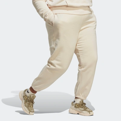 Shop Adidas Originals Women's Adidas Essentials Fleece Joggers (plus Size) In Beige