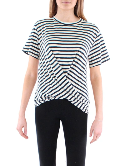 Shop Anthropologie Maronie Womens Striped Tie Back T-shirt In Multi