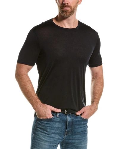 Shop John Varvatos Charles Regular Fit Silk T-shirt In Black
