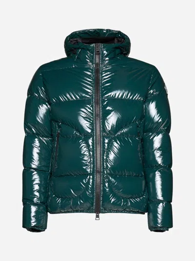 Shop Herno Quilted Nylon Down Jacket In Green