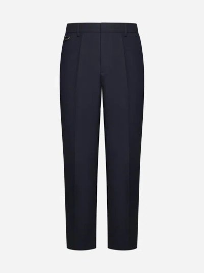 Shop Low Brand Ford Wool-blend Trousers In Dark Navy