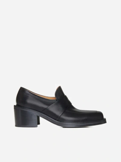 Shop Dries Van Noten Leather Loafers In Black