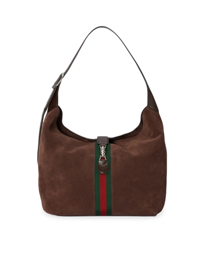 Shop Gucci Jackie 1961 Shoulder Bag Medium Size In Brown