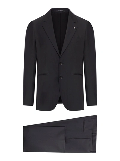 Shop Tagliatore Tailored Suit In Black