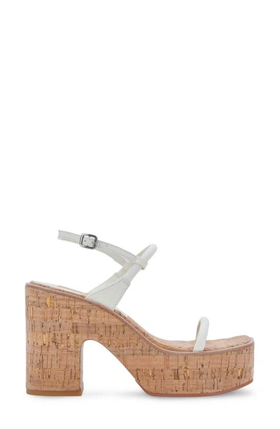 Shop Dolce Vita Jodie Platform Sandal In White Nubuck