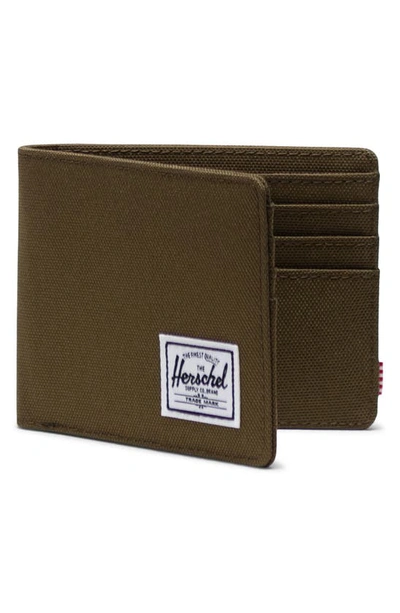 Shop Herschel Supply Co Roy Rfid Bifold Wallet In Military Olive