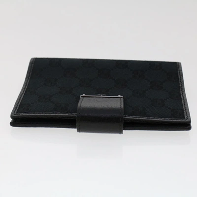 Shop Gucci Gg Canvas Black Canvas Wallet  ()