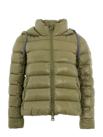 Shop Herno Chic Ultralight Hooded Quilted Women's Jacket In Green