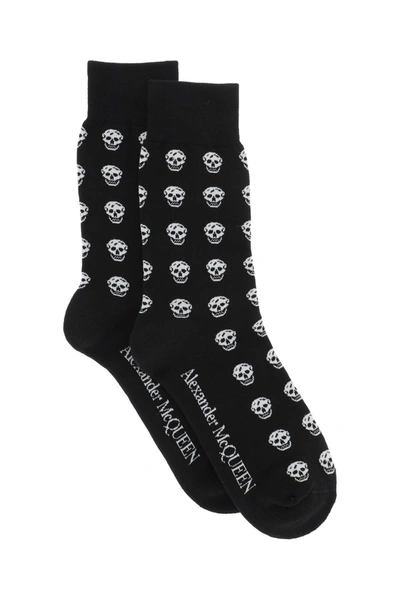 Alexander Mcqueen Multi Skull Socks In Mixed Colours