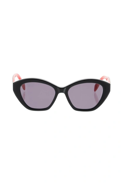Shop Alexander Mcqueen Two-tone Sunglasses In Mixed Colours