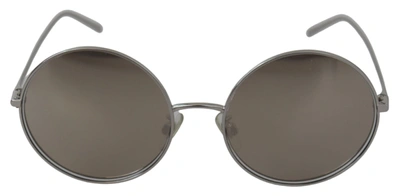Dolce & Gabbana Silver Plated Round Gray Le Nses Women Sunglasses In Silver