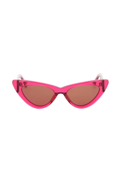 Shop Attico 'dora' Sunglasses In Fuchsia