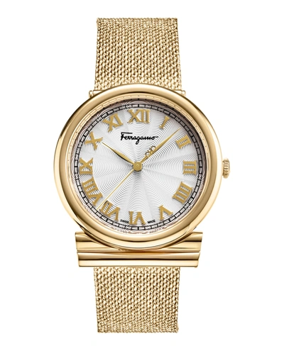 Shop Ferragamo Gancini Watch In Gold