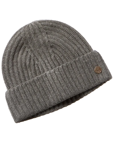 Shop Bruno Magli Cashmere Rib Hat In Grey