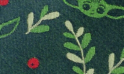 Shop Cufflinks, Inc Star Wars Grogu Holiday Silk Blend Tie In Green/ Red