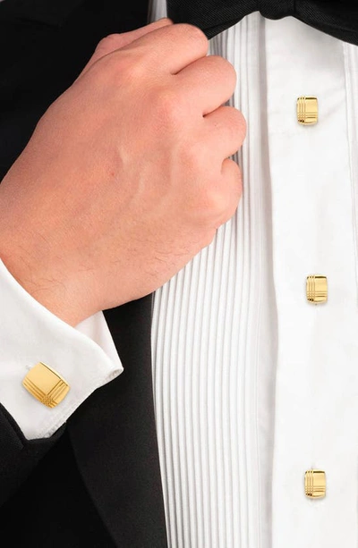 Cufflinks, Inc Tartan Studs In Gold