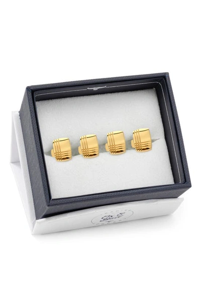 Cufflinks, Inc Tartan Studs In Gold
