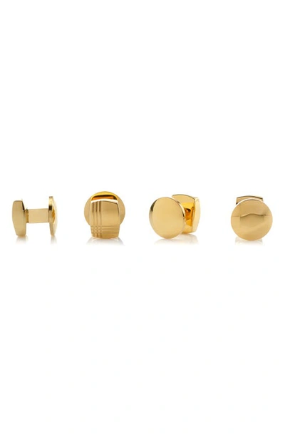 Cufflinks, Inc Tartan Studs In Gold