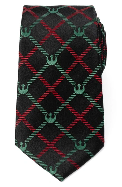 Shop Cufflinks, Inc . Star Wars Rebel Alliance Plaid Silk Blend Tie In Red