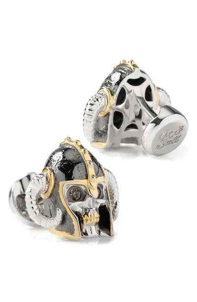 Cufflinks, Inc Viking Helmet 3d Cuff Links In Silver