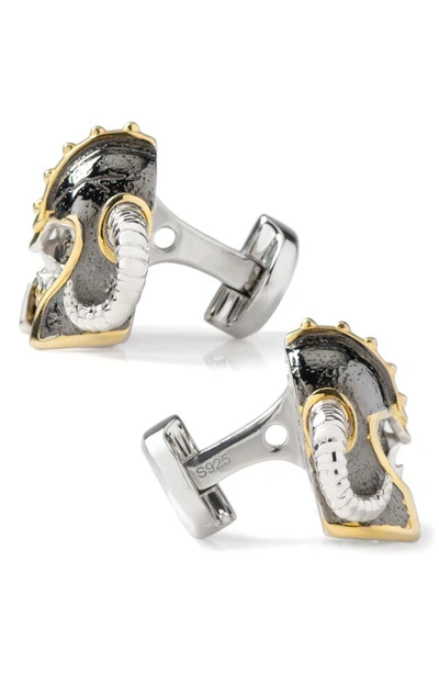Cufflinks, Inc Viking Helmet 3d Cuff Links In Silver