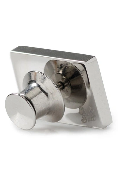 Cufflinks, Inc Rectangular Lapel Pin In Silver
