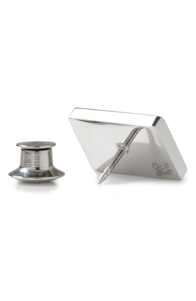 Cufflinks, Inc Rectangular Lapel Pin In Silver