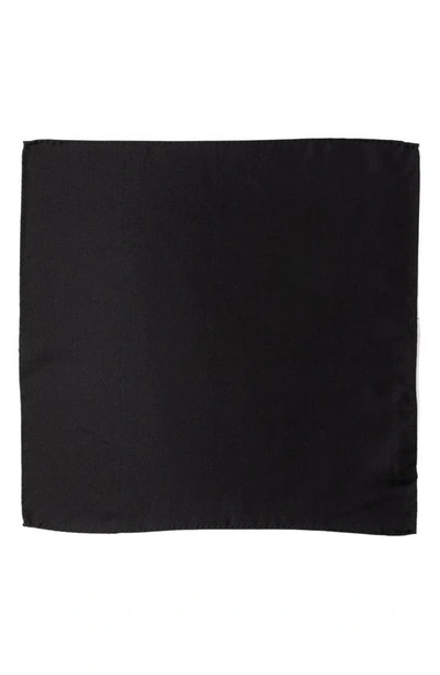 Cufflinks, Inc Black Silk Pocket Square In Black