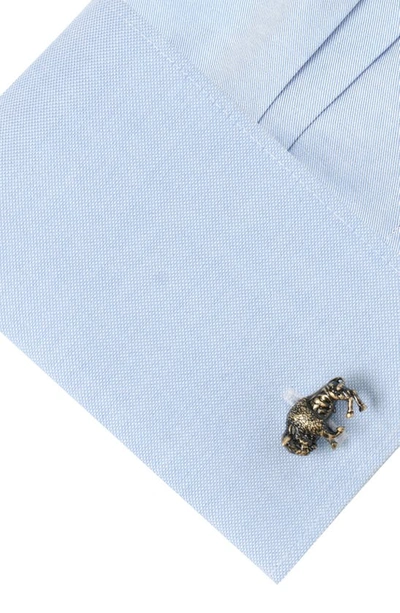 Shop Cufflinks, Inc Bison Cuff Links In Bronze