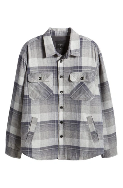 Shop Rails Worthing Cotton Shirt Jacket In Slate Mist Heather